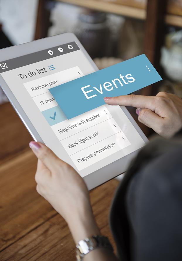 Lista de tarefas para eventos.